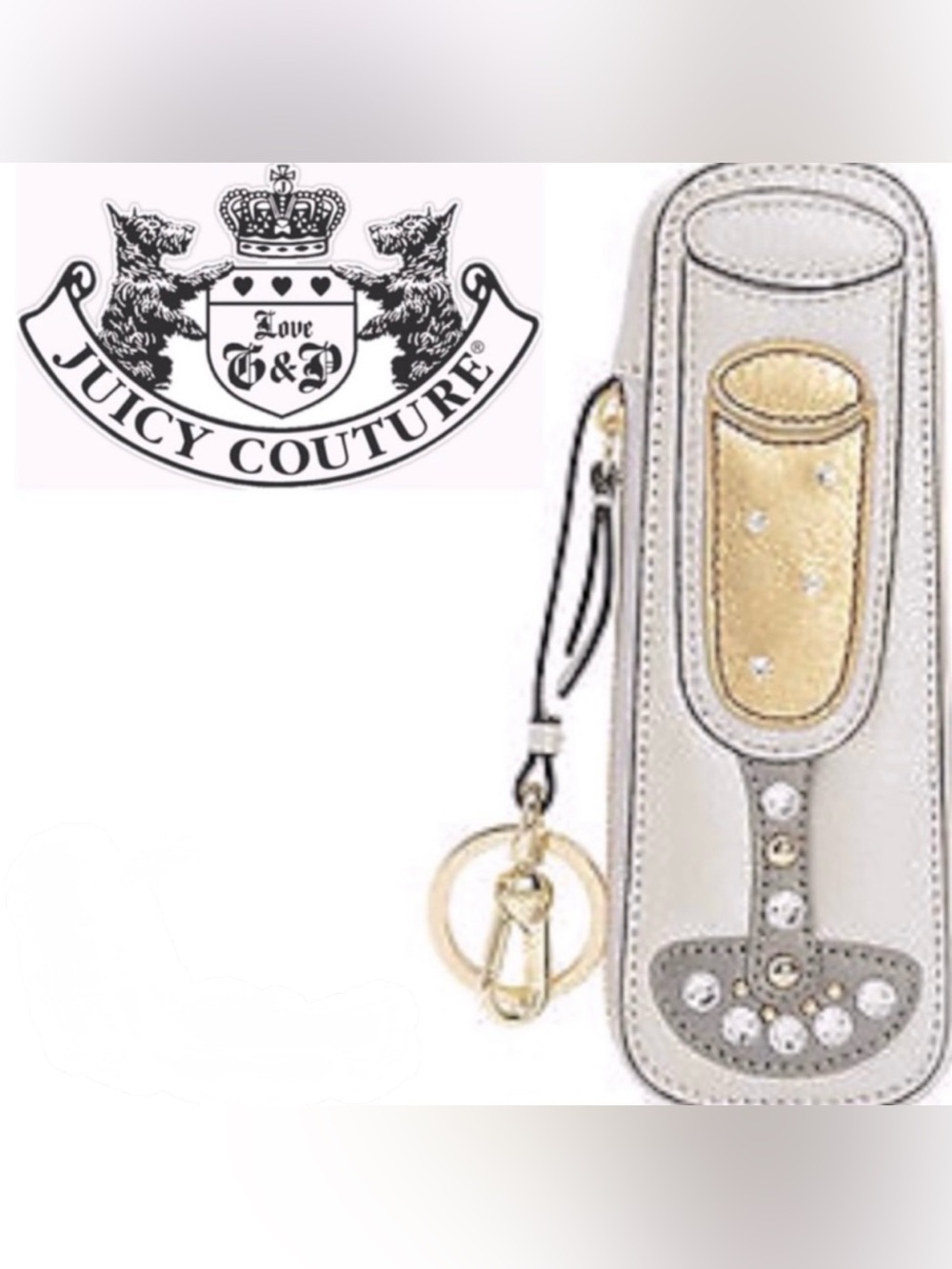 ✅ PRICE FIRM NWT Juicy Couture Hollywood Hills Champagne Coin Purse